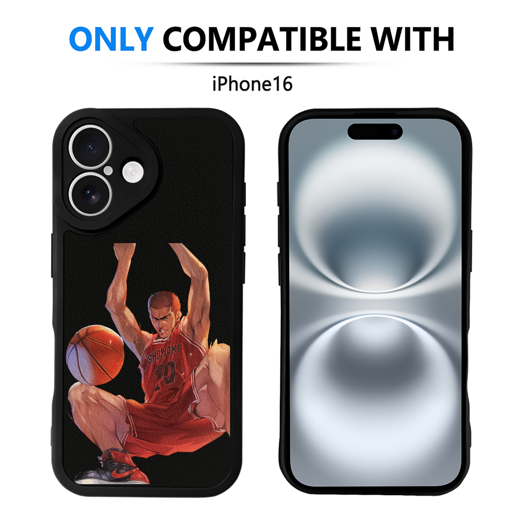 （画像用） SLAM DUNK／スラムダンク 【iPhone 16シリーズ対応】シリコンスマホケース（レザー調） 材質：シリコン